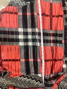 Red and black boxy Top