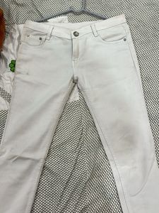 Slim Fit White Jeans