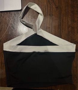 Chic Black &amp; White Halter Top