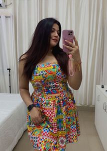 Colorful Strapless Mini Dress