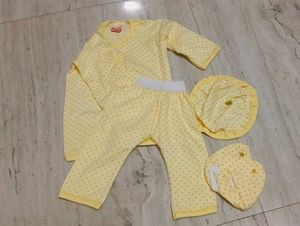 Baby Outfit Set: Shirt, Pants, Hat &amp; Bib