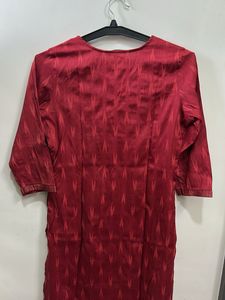 Maroon Embroidered Kurti (Size M)