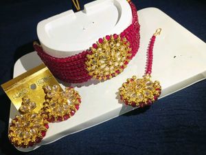 Indian Jewelry Set - Necklace, Earrings & Tikka
