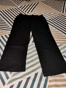 Girls Black Wide Leg Pants