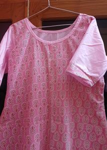 Pink Printed Kurta