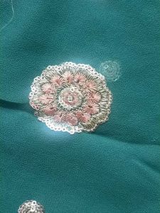 Emerald Green Embroidered Dupatta