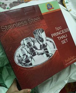 5 Pc Stainless Steel dinnerware Set