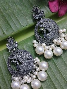Peacock Pearl Earrings
