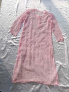 Pink ChikanKari kurti