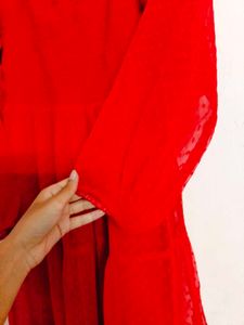 Red Tiered Dress