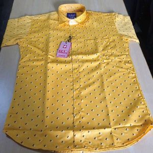 Stylish Yellow Printed Shirt