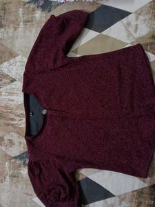 Burgundy Sparkle Top