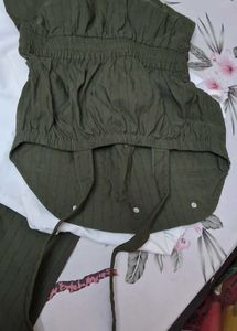Olive Dress and White Top Bundle