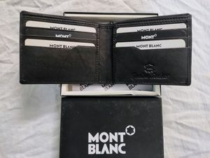 MONT BLANC LEATHER WALLET ( BLACK )