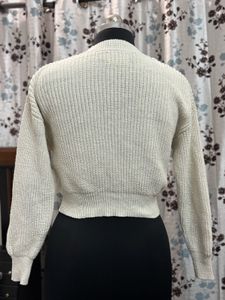 Cropped Knit Cardigan