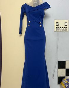 Pintrest Elegant Blue Maxi Dress
