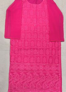 Pink Georgette Kurti