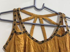 Buy Anyone Mustard Tank and lavender Top