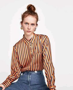Zara Striped Silky Shirt