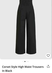 Corset Style High Waist Trouser In Black
