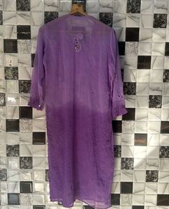 Mirror Work Chickenkari Kurti Set