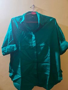 Women's Green Oversized Shirt