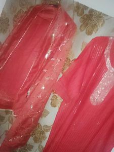 Pent Kameez Wita Mirror Dupatta