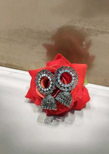Silver Jhumka Earrings