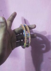 Colorful Beaded Bangles (Set of 2)