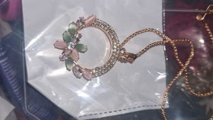 New Floral Crescent Necklace