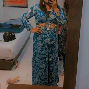 Blue Floral Co-ord Set