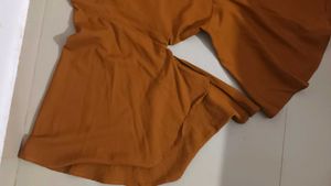 Brown Peplum Partywear Top
