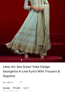 Light Blue Anarkali Suit Fix Price