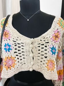 Multicoloured Crochet Top