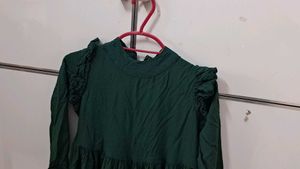 “Sisters Dress Combo – Green &amp; Light Brown Frocks