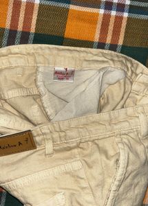 Cream colour denim