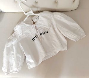 MiuMiu Croped Blouse With Printed Log