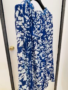 XL Long Blue Floral skirt
