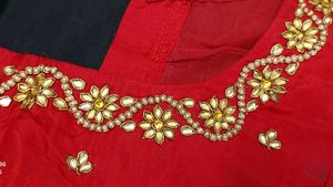 Elegant Red &amp; Black Saree