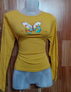 Cute Butterfly Print Top