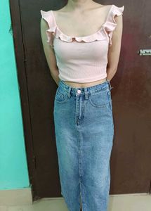 SSS Cute Pink Ruffle Top
