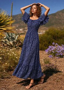 Blue Print Maxi Dress