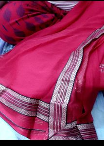 Beautiful Red Suit With Work On Neck