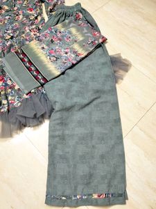 Dress With Palazzo,Big Duppata