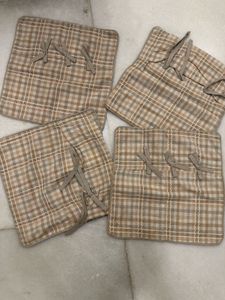 8pc Cotton Cushion Covers Buttons &amp; Tie-ups