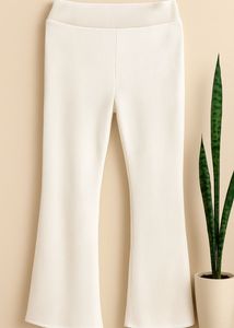 White wide leg pants