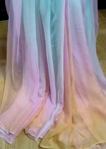 Chiffon Saree With Collar Blouse