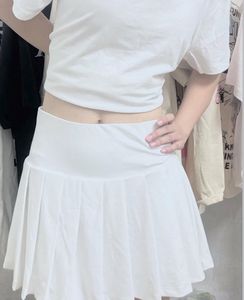White Pleated Skirt