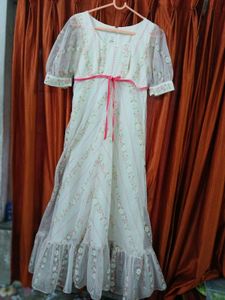 Floral White Maxi Dress