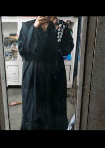 Elegant Black Embellished Fabric abaya 😍😍😍